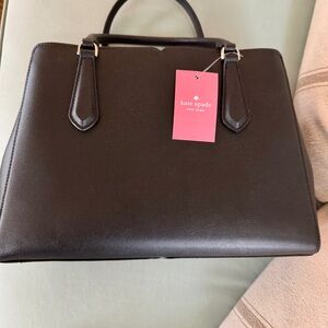 Kate Spade Medium Triple Compartment Black Satchel